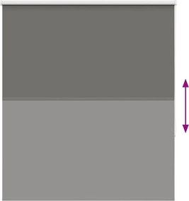 vidaXL Roller Blind Blackout γκρί 135x150 cm Πλάτος υφάσματος 131,6cm