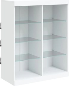 vidaXL Μπουφές με Φώτα LED Λευκός 81 x 37 x 100 εκ.