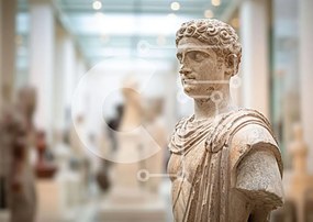 Intra Συλλεκτικό Ξύλινο Παζλ Plywood 4mm - Αρχαία ρωμαϊκή προτομή στο μουσείο Σε Ξύλινο Κουτί - Διαστάσεις Puzzle: 10x10 cm – 25 κομμάτια