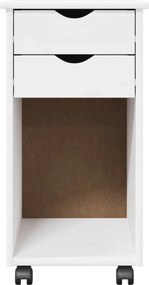 vidaXL Κινητό Ντουλάπι Λευκός 34 x 39 x 65,5 cm Στερεό πεύκο