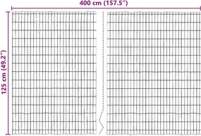 vidaXL Φράχτης από φλοιό δέντρου Καφέ 400 x 125cm Φλοιός