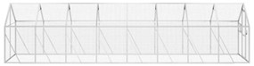 vidaXL Κλουβί Ασημένιο 1,79 x 8 x 1,85 μ. από Αλουμίνιο