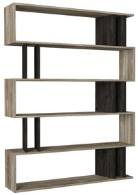 Βιβλιοθήκη ArteLibre Antipaxi Sonoma/Wenge Μοριοσανίδα/Μελαμίνη 122x26x159cm