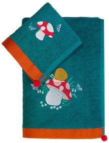 Πετσέτες Παιδικές Troufa (Σετ 2τμχ) Mint-Orange Kentia Towels Set 70x125cm 100% Βαμβάκι