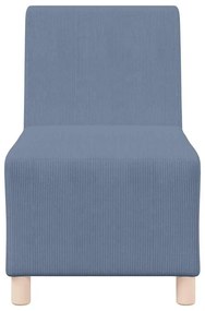 vidaXL Μοναδικός Καναπές χωρίς Χερούλια 3 pcs Μπλε 55 x 74 x 82 εκ.