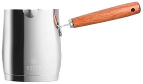 Μπρίκι Ανοξείδωτο Με Ξύλινη Λαβή Mokka 01-30223 223ml Inox-Natural Estia Ατσάλι,Ξύλο