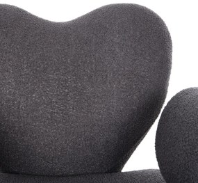Πολυθρόνα HARTT C9777.01 Γκρί Teddy Ύφασμα 84x74x87Yεκ. 84x74x87 εκ.