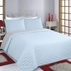Κουβερλί Υπέρδιπλο (Σετ 220x240) 2 Όψεων Silk Fashion Ruby Blue-Grey