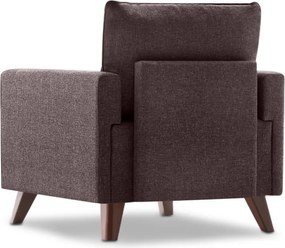 Πολυθρόνα Bella Megapap υφασμάτινη χρώμα καφέ 82x81x85εκ.