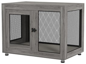 PawHut Κλουβί Σκύλου, Κλουβί Κουταβιών, με Επιφάνεια Αποθήκευσης, Αδιάβροχο Μαξιλάρι, Στιβαρό Πλέγμα, Ρυθμιζόμενα Πόδια, 94x60x71,5 εκ.