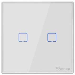 SONOFF smart διακόπτης T2EU2C-RF 433MHz, αφής, διπλός, λευκός