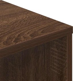 vidaXL Βιβλιοθήκη Καφέ Δρυς 34x31x112 εκ. από Επεξεργασμένο Ξύλο
