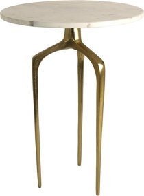 Τραπεζάκι ArteLibre Λευκό Μάρμαρο 44.2x44.2x62.2cm