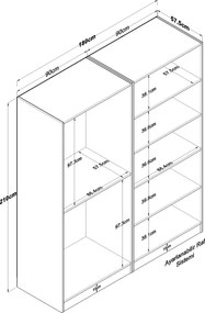Ντουλάπα Λευκό BRATALE 180x57.5x210