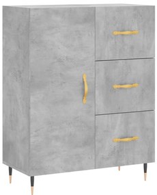 vidaXL Ντουλάπι Γκρι Σκυροδέματος 69,5x34x90 εκ. Επεξεργασμένο Ξύλο