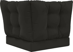 vidaXL Μαξιλάρι Καναπέ Εξωτερικού Χώρου 3 pcs Μαύρο Πολυεστέρας