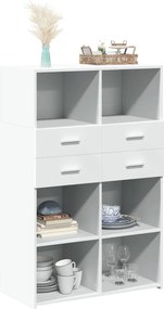 vidaXL Ντουλάπι Λευκό 80x42,5x124 εκ. από Επεξεργασμένο Ξύλο