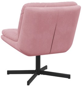vidaXL Γυριστή Χαλαρωτική Καρέκλα Ροζ 63 x 75 x 76 εκ Βελούδο