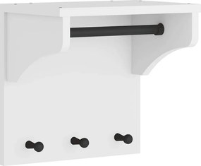 vidaXL Επίτοιχη κρεμάστρα παλτών SANDNES Λευκό 43x30x42 εκ. Πεύκο ξύλο