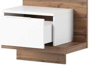 Κομοδίνο Ludost κρεμαστό-Φυσικό - Λευκό-Δεξιά