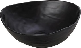 BLACK ΜΠΩΛ  ΤΡΙΓ.25X25,5X9ΕΚ WAVY MATTE ΜΕΛΑΜΙΝΗΣ