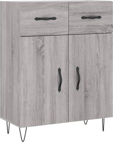 vidaXL Ντουλάπι Γκρι Sonoma 69,5 x 34 x 180 εκ. Επεξεργασμένο Ξύλο