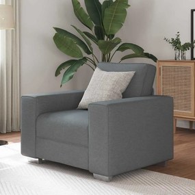vidaXL Πολυθρόνα Σκούρο Γκρι, 59 cm Υφασμάτινη