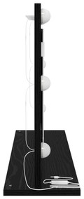 vidaXL Καθρέφτης Vanity με LED Φώτα Μαύρο Δρυς 80x45x18 εκ.