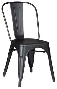 Καρέκλα RELIX Ματ Υψηλή Μαύρη Μέταλλο