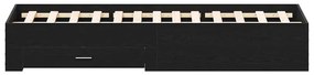 vidaXL Κρεβάτι με Συρτάρια Μαύρη δρυς 140 x 190 cm Επεξεργασμένο ξύλο