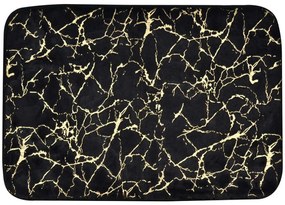 Πατάκι Μπάνιου Marble Effect 826032 50x80cm Black-Gold Ankor 50 X 80 50x80cm PVC