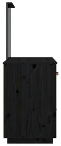 vidaXL Μπουντουάρ Μαύρο 95x50x134 εκ. Μασίφ Ξύλο Πεύκου