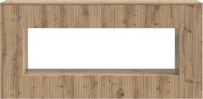 vidaXL Τραπέζι κονσόλας Ριγέ Τεχνίτικη Δρυς 155 x 29 x 74 εκ.