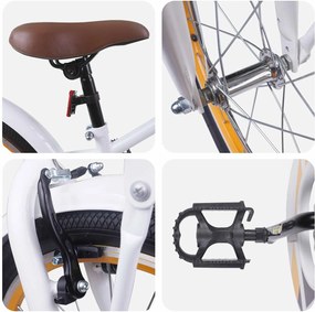 vidaXL Παιδικό Ποδήλατο 18 ίντσες για 5-7 ετών Λευκό