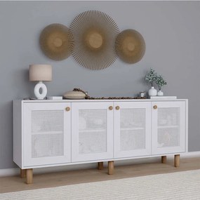 Μπουφές Bohemian 350MWD1505 180x40x75cm White Μοριοσανίδα, Μελαμίνη