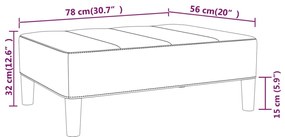 vidaXL Υποπόδιο Κίτρινο 78 x 56 x 32 εκ. Βελούδινο