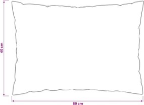 vidaXL Μαξιλάρι 40 x 80 cm Αυστραλιανό Μαλλί Λευκό