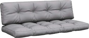 vidaXL Μαξιλάρια Παλέτας 2 τεμ. Γκρι Υφασμάτινα