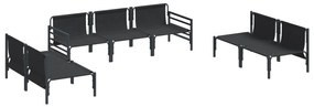 vidaXL Σετ Καναπέ Κήπου 7 pcs Ανθρακί Ατσάλι