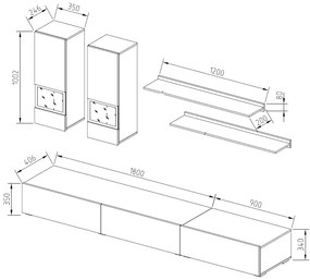Σύνθετο Σαλονιού Bristol - Leuko Gualistero