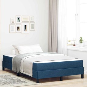 vidaXL Κρεβάτι με ελατήρια Μπλε 120 x 190 cm ύφασμα