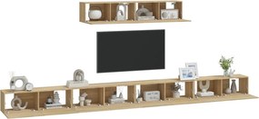 vidaXL Σετ Επίπλων Τηλεόρασης 6 Τεμαχίων Sonoma Δρυς Επεξ. Ξύλο