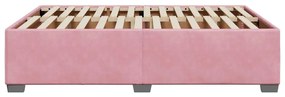 vidaXL Πλαίσιο Κρεβατιού Ροζ 160x200 εκ. Βελούδινο