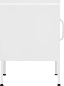 vidaXL Κομοδίνα 2 τεμ. Λευκά 35 x 35 x 51 εκ. Ατσάλινα