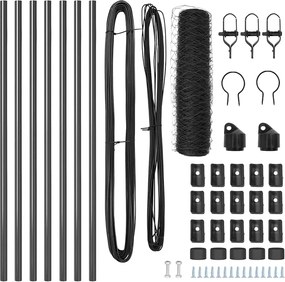 vidaXL Στύλος Περιφράξεων Γκρι 10 x 0,4 m (36 mm πλέγμα)