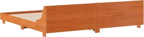 vidaXL Σκελετός Κρεβ. Χωρίς Στρώμα Καφέ Κεριού 200x200 εκ Μασίφ Πεύκο