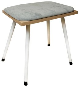 Σκαμπώ Τουαλέτας Dayanita HM9209 Με Μαξιλάρι 40x30x40cm Sonama-White Melamine, Metal