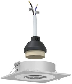 vidaXL Ανασυρμένα Σποτ 6 τεμ Τετράγωνα GU10 Ασημί 91x91 χιλ.