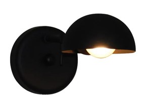 Φωτιστικό Τοίχου - Απλίκα HL-3531-1 S ALISON BLACK WALL LAMP - 21W - 50W - 77-3958
