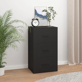 vidaXL Συρταριέρα Μαύρη 40 x 33 x 70 εκ. από Επεξεργασμένο Ξύλο